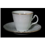Набор для чая Бернадот Белый узор (чашка 200 мл + блюдце) на 6 предметов 12 персон (высокие)