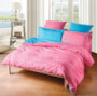 Комплект постельного белья SRosete Однотонный (розовый) сатин двуспальный
