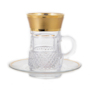 Набор для чая Богемия Золотая полоса (армуда 100 мл + блюдце) на 6 персон
