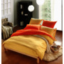 Комплект постельного белья SRosete Однотонный (оранжевый) сатин двуспальный