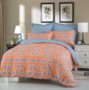 Комплект постельного белья Сайлид Узоры на оранжевом фоне сатин двуспальный