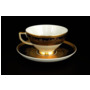 Набор чайных пар Constanza Cobalt Gold 9320 (чашка 220 мл + блюдце) на 6 персон