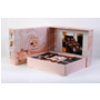 Комплект постельного белья Нежный персик страйп-сатин двуспальный (с европростыней подарочная коробка)