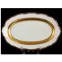 Блюдо Мария Луиза Золотая лента Слоновая кость 24 см овальное