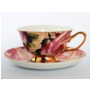 Набор чайных пар Розовая симфония Золото (чашка 220 мл + блюдце) на 6 персон