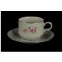 Набор чайных пар Бернадотт Серая роза платина (чашка 250 мл + блюдце) на 6 персон 12 предметов