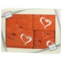 Комплект полотенец Valentini Hearts (оранжевый) 30х50 см 50х100 см 70х140 см 3 шт