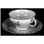 Набор для чая Бернадот Серая роза платина (чашка 220 мл + блюдце) на 6 персон 12 предметов